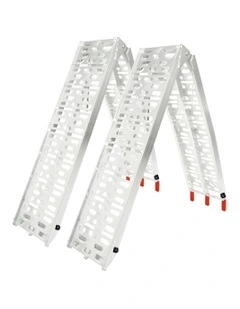Aluminium Atv Foldable Loading Ramp x2 in Silver