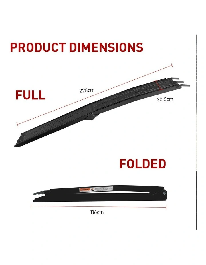 Aluminium Folding Loading Ramp in Black image 3