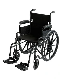 Foldable Steel Wheelchair 24Inch in Black