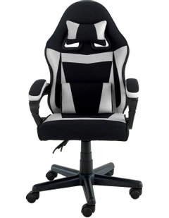 Antre Adjustable Height Study Gaming Chair in Black/White