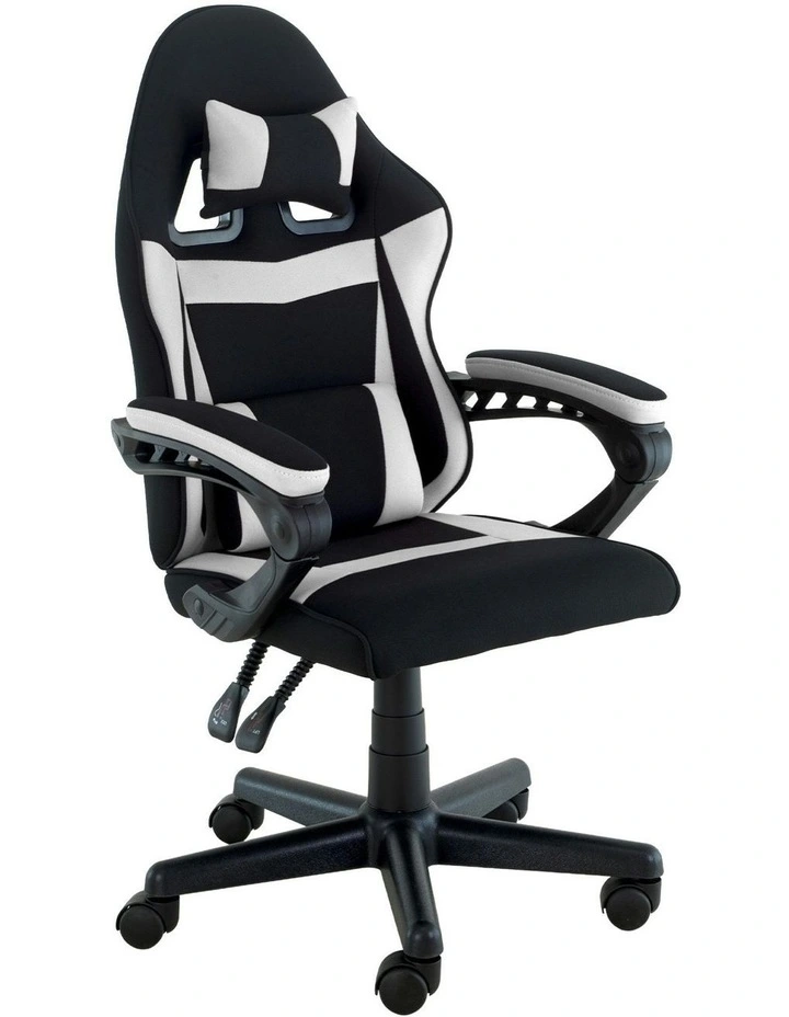 Antre Adjustable Height Study Gaming Chair in Black/White image 3