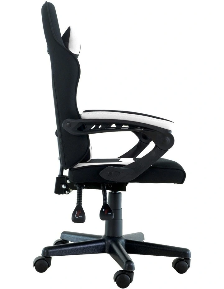 Antre Adjustable Height Study Gaming Chair in Black/White image 5