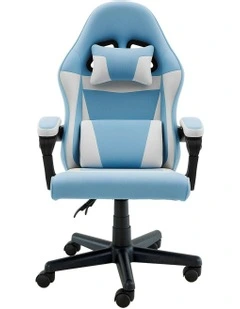 Antre Adjustable Height Study Gaming Chair in Blue/White