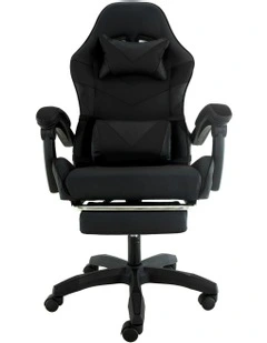 Cueva Reclining High Back Office Gaming Chair in Black