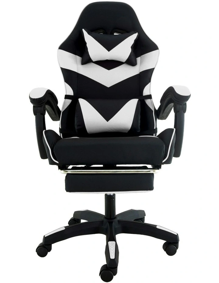 Cueva Reclining High Back Office Gaming Chair in Black/White image 1