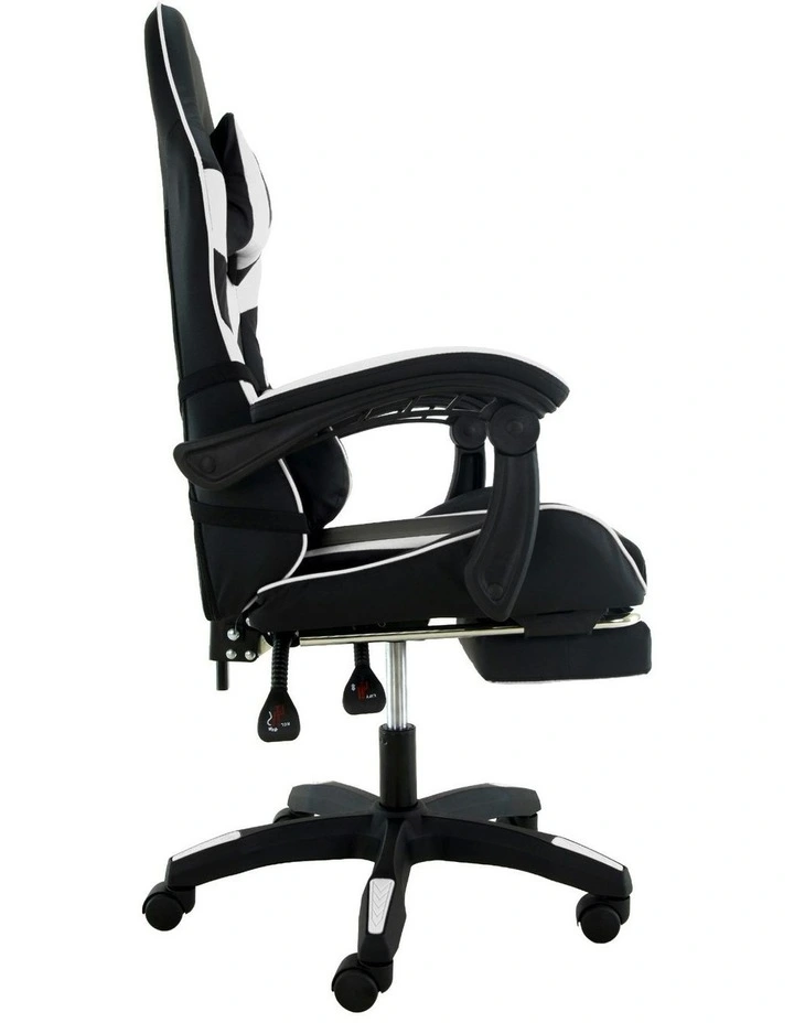 Cueva Reclining High Back Office Gaming Chair in Black/White image 5