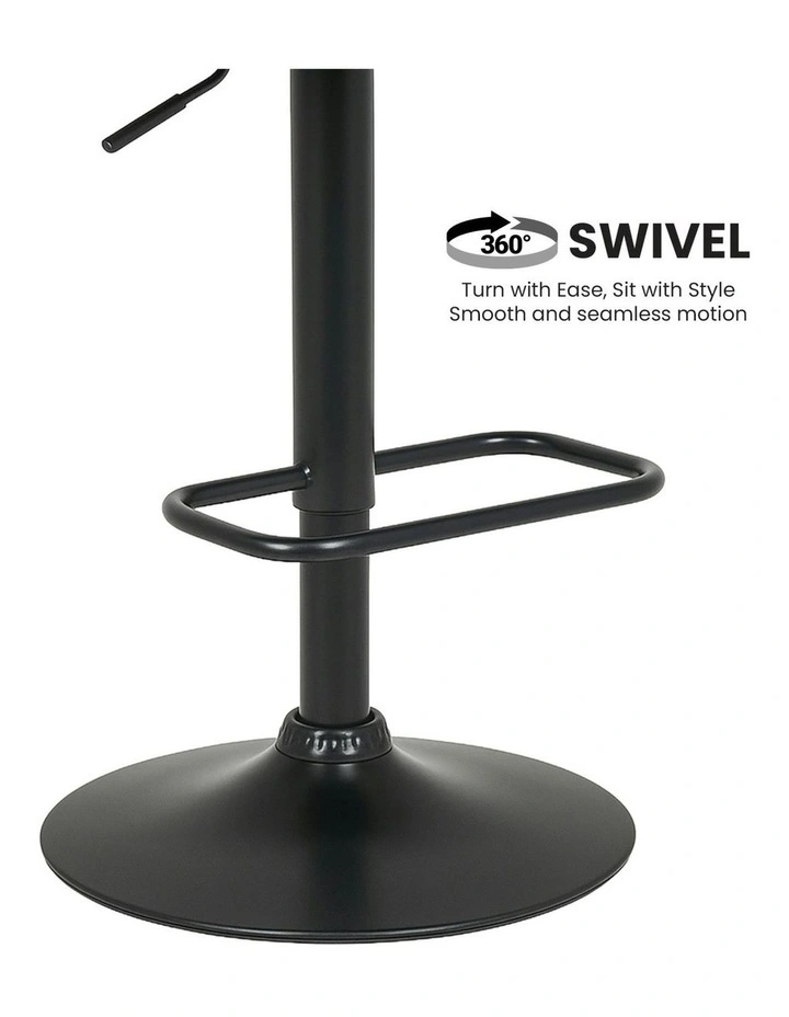 Bentwood Barstool Leather Seat And Metal Base in Walnut image 5