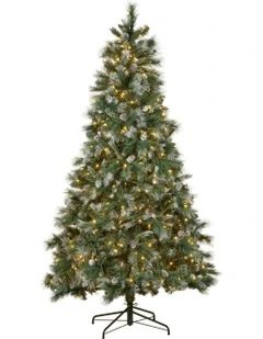 Bayville Pine Pre-Lit Christmas Tree 2.3m in Green
