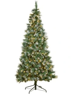 Bayville Pine Slim Pre-Lit Christmas Tree 2.3m in Green