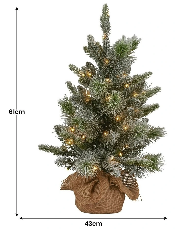 Multi-Functional LED Timer Mini Christmas Tree 61cm in Multi image 3