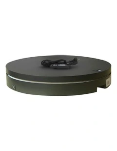 Commercial Electric Shop Display Rotating Turntable Platform With Power Outlet 80cm 200kg in Black