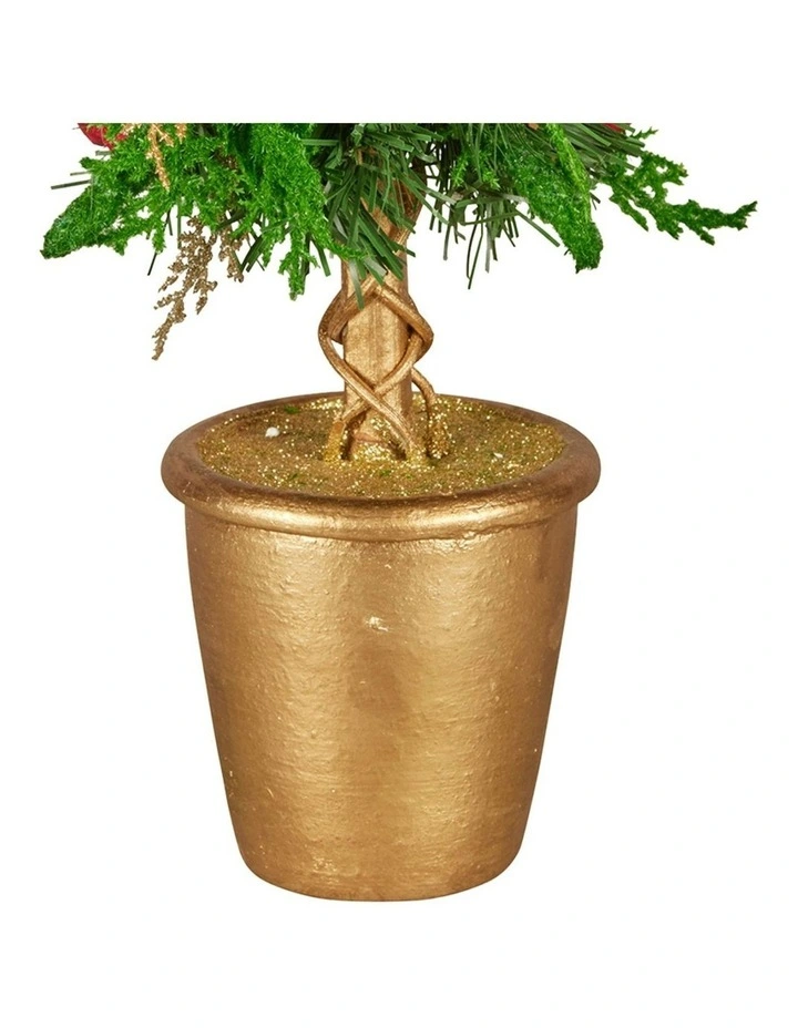 Christmas Tabletop Topiary With Berries Baubles And Pine Cones 36cm in Multi image 5