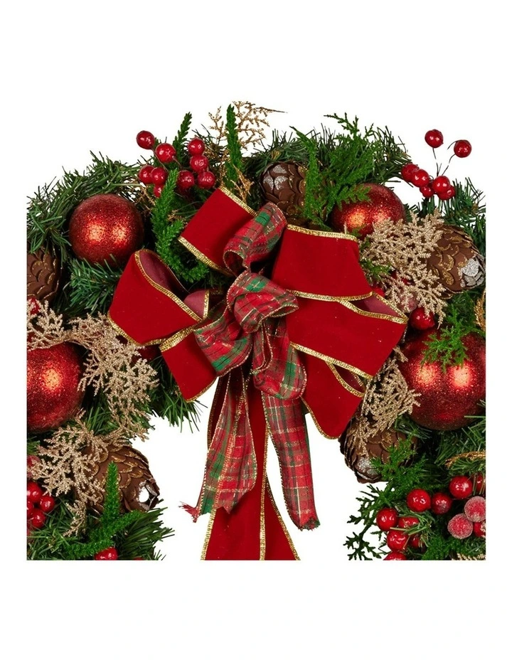 Christmas Wreath 56cm in Multi image 3