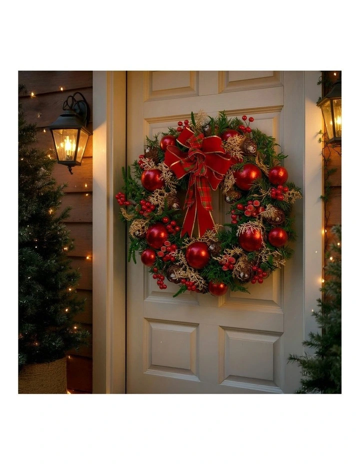Christmas Wreath 56cm in Multi image 7
