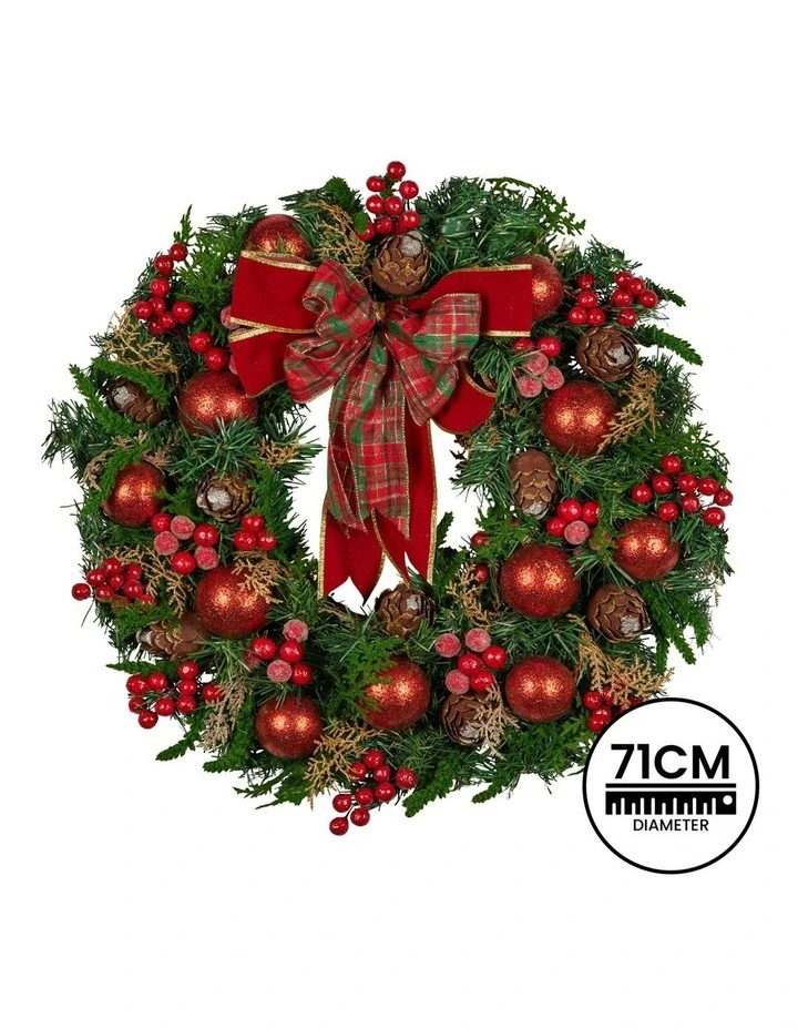 Christmas Wreath 71cm in Multi image 4