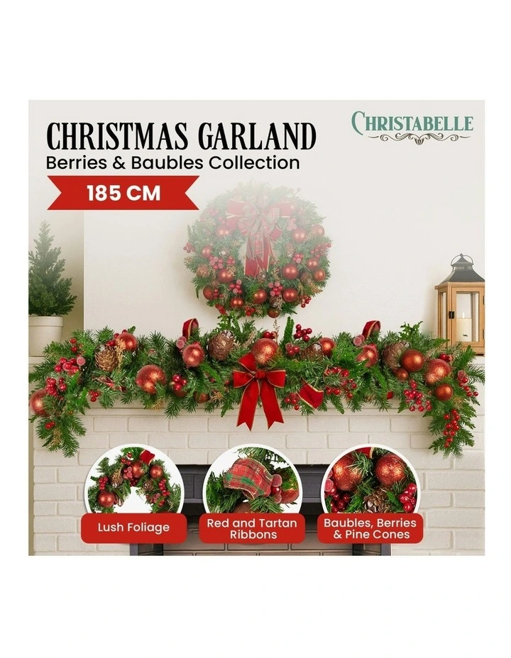 Christmas Garland 185cm in Multi image 2