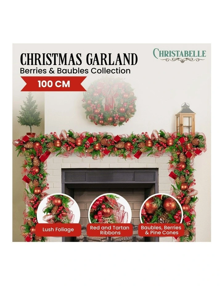 Christmas Garland 100cm in Multi image 2
