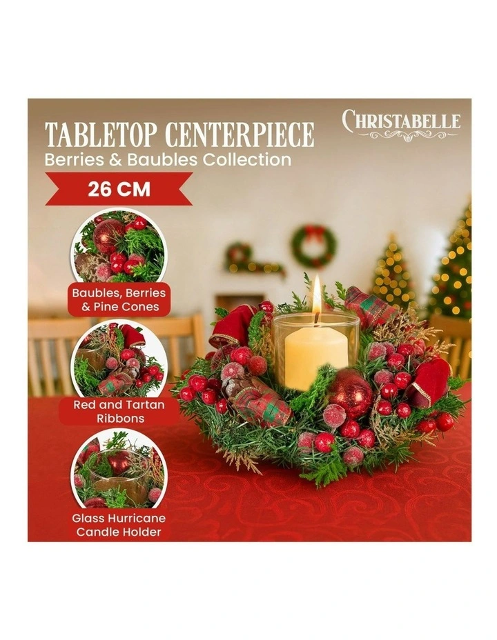 Christmas Centrepiece 26cm in Multi image 2