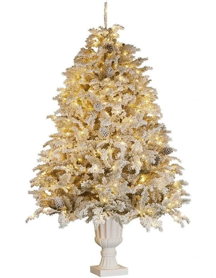 Potted Alpine Fir Christmas Tree With Multi-Colour Lights 7.5ft image 1