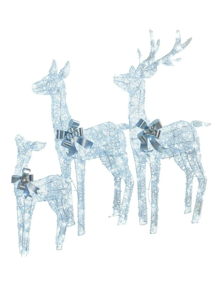 Christmas Reindeer Display Set Of 3 in Silver image 1