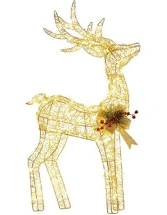 Light Up Christmas Reindeer Display in Yellow