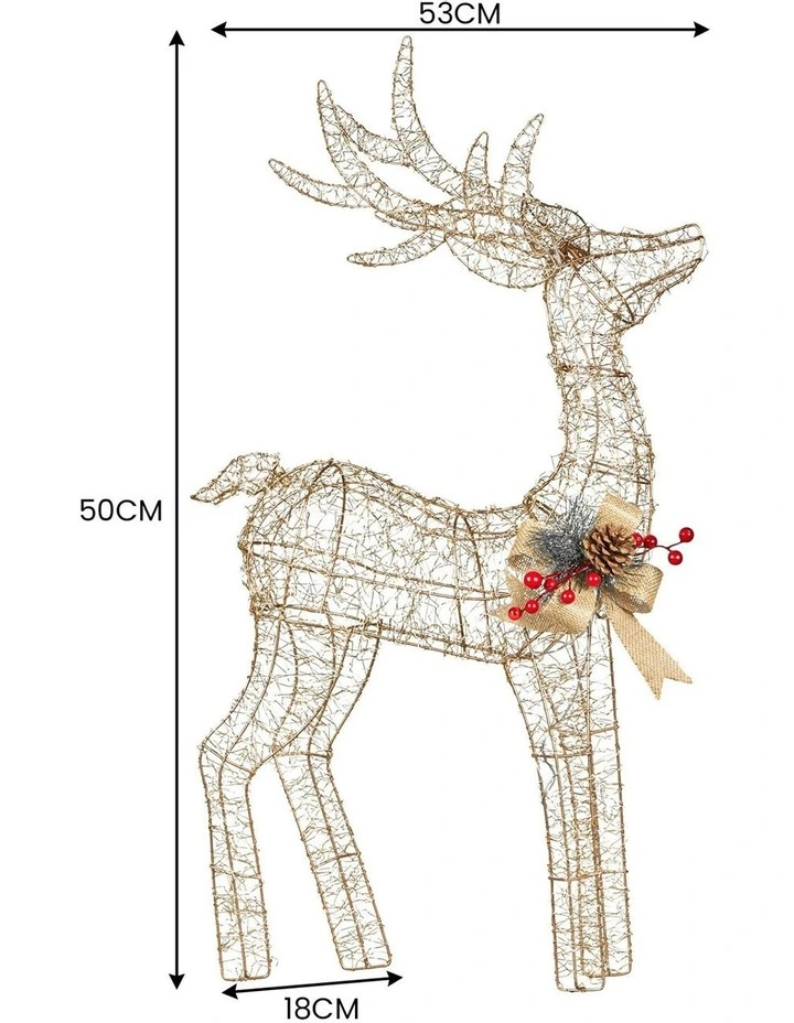 Light Up Christmas Reindeer Display in Yellow image 2