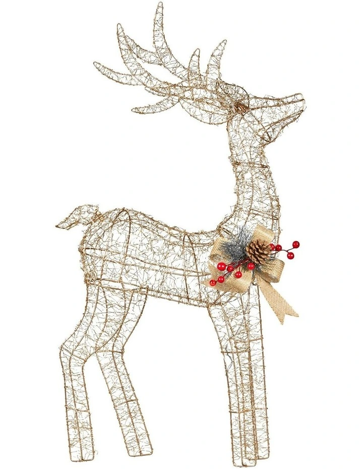 Light Up Christmas Reindeer Display in Yellow image 3