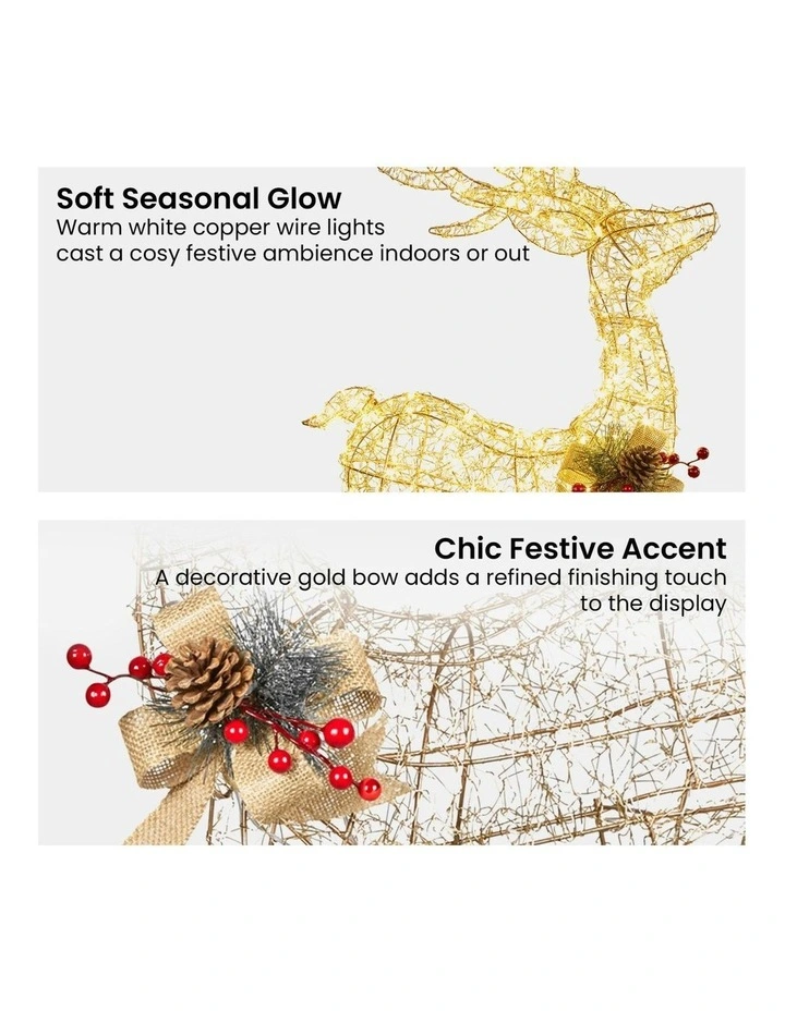 Light Up Christmas Reindeer Display in Yellow image 5