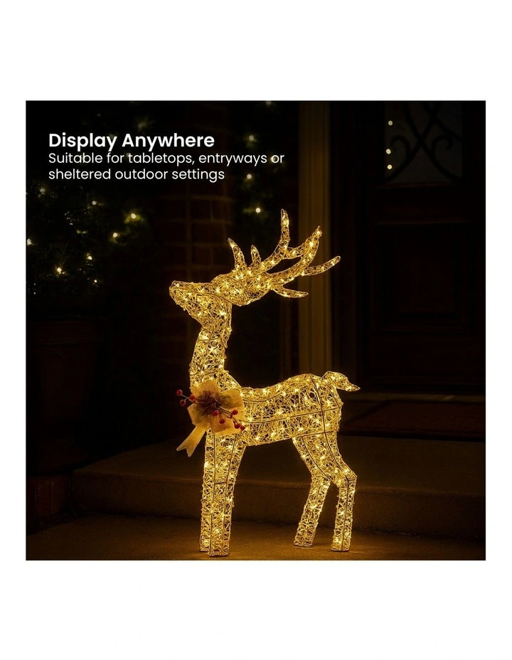 Light Up Christmas Reindeer Display in Yellow image 6