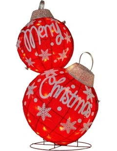 Oversized Christmas Bauble Display in Red
