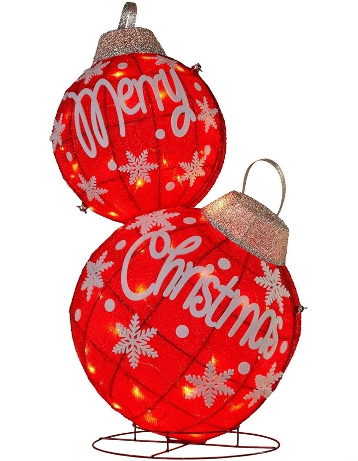 Oversized Christmas Bauble Display in Red image 1