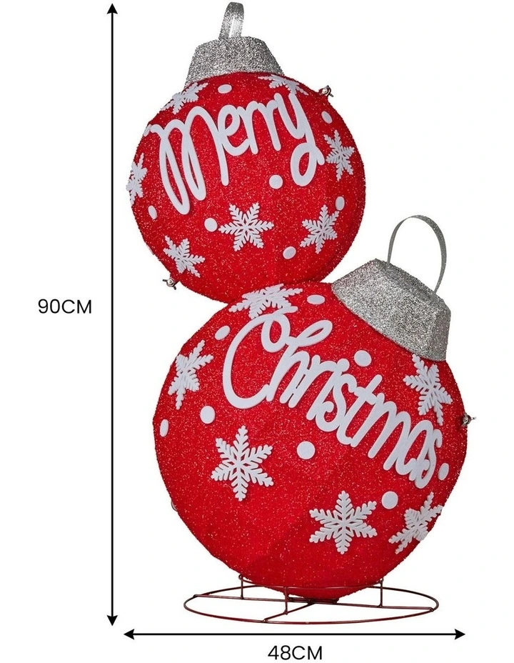 Oversized Christmas Bauble Display in Red image 2