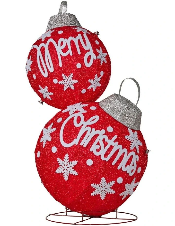 Oversized Christmas Bauble Display in Red image 3