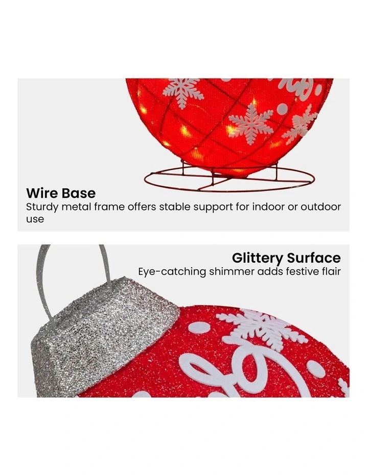 Oversized Christmas Bauble Display in Red image 4