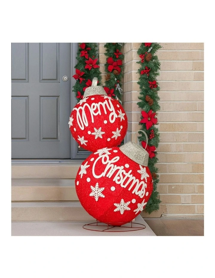 Oversized Christmas Bauble Display in Red image 7