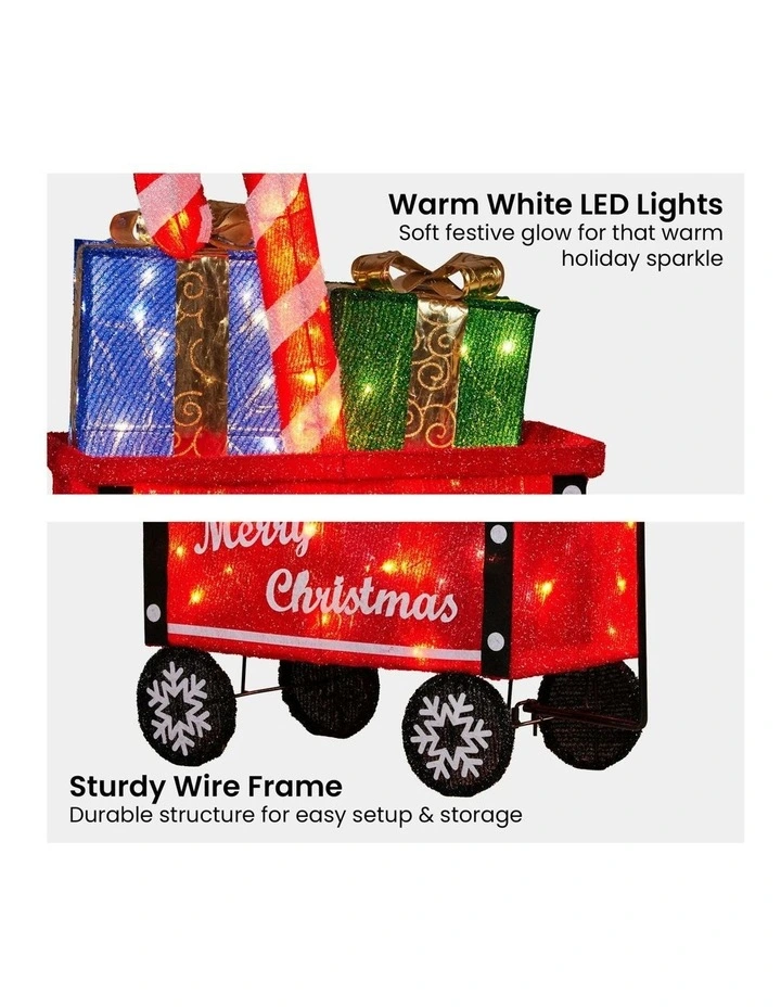 Christmas Cart Display With Candy Cane & Presents in Multi image 5