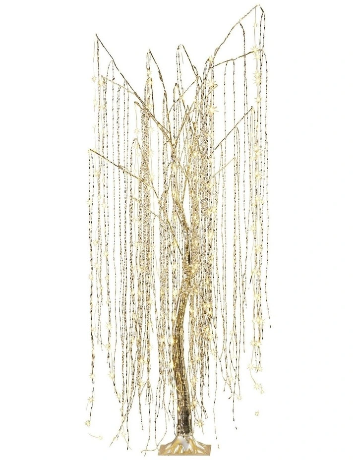 Christmas Display Willow Tree Warm White LED Lights 180cm in Silver image 1