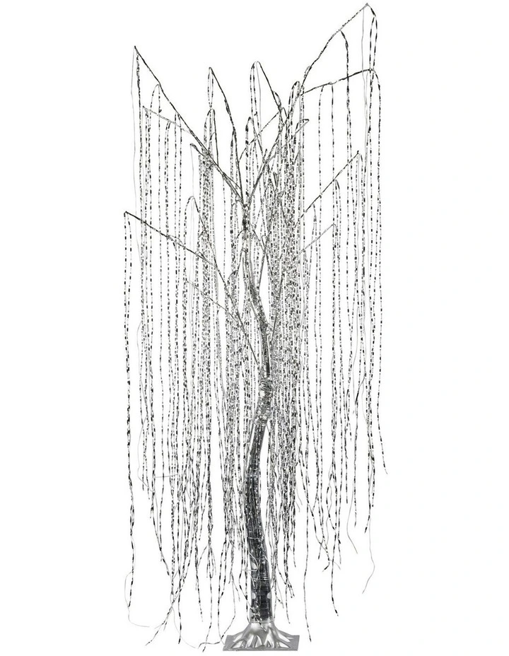 Christmas Display Willow Tree Warm White LED Lights 180cm in Silver image 3