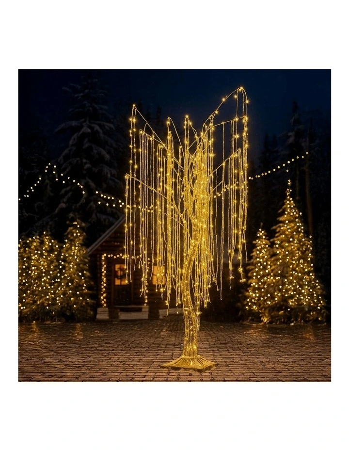 Christmas Display Willow Tree Warm White LED Lights 180cm in Silver image 5