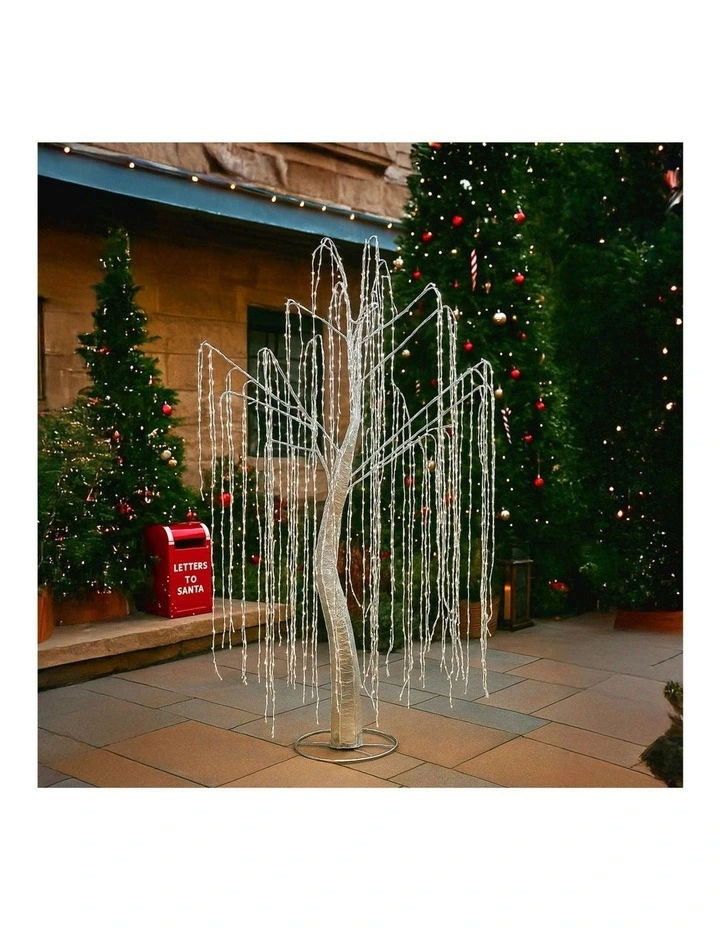 Christmas Display Willow Tree 120cm in Silver image 5