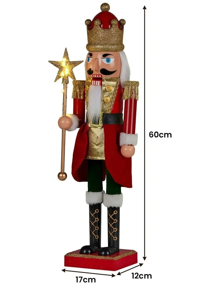 Battery Operated or USB Cord Animated Christmas Nutcracker Decoration 60cm in Multi image 2