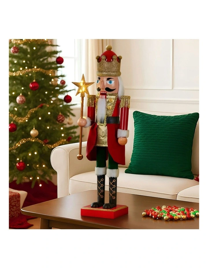 Battery Operated or USB Cord Animated Christmas Nutcracker Decoration 60cm in Multi image 4