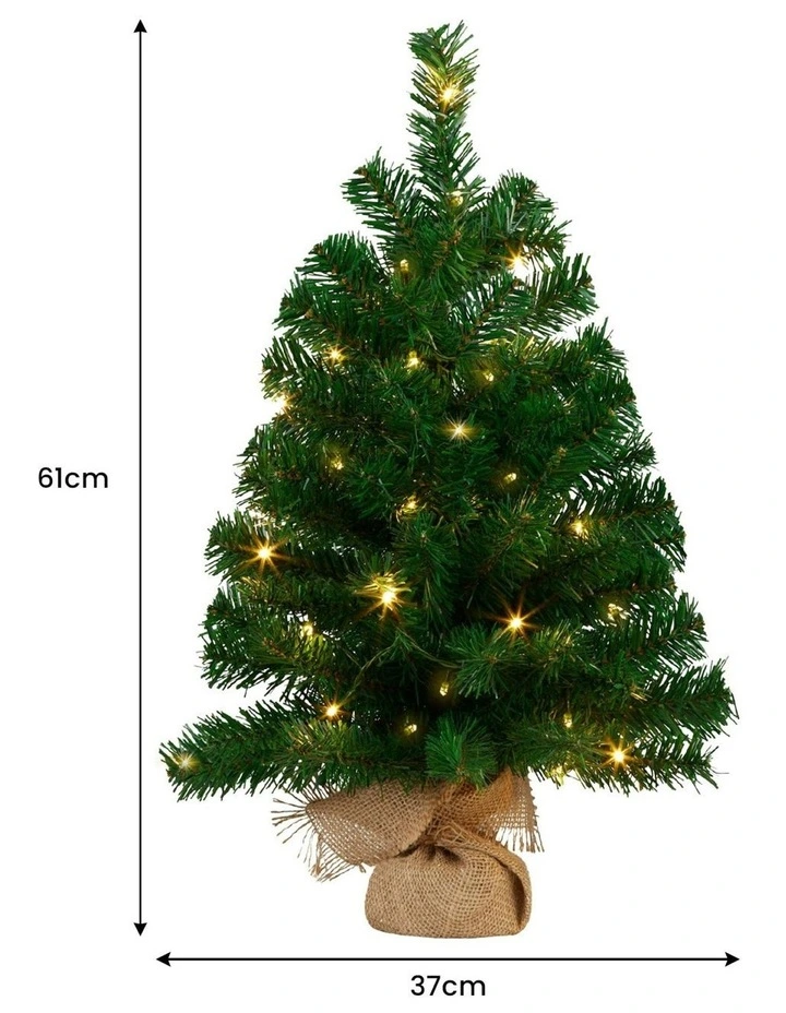 Pre-Lit Tabletop Christmas Tree in Chadwick Green image 3