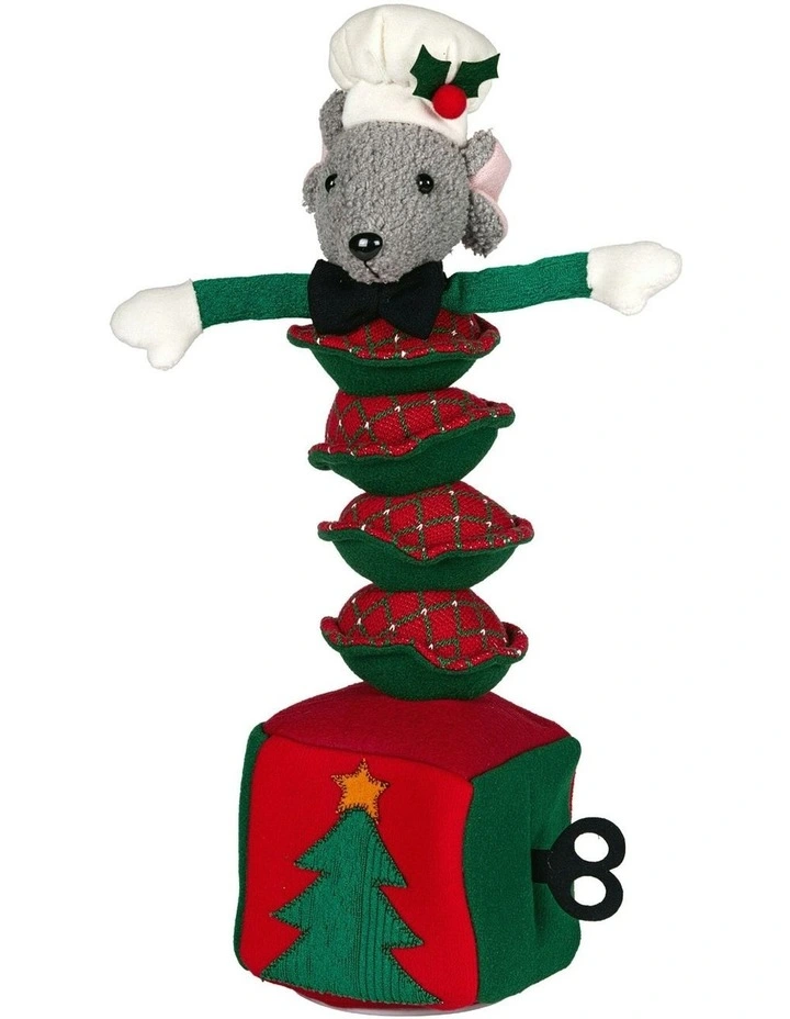 Battery-Operated Christmas Mouse With Animation & Singing 38cm image 1