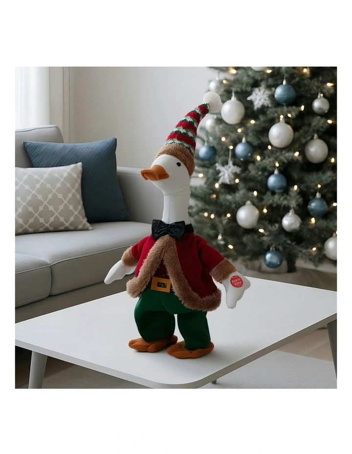 Battery-Operated Christmas Duck With Animation And Tunes 43cm image 2