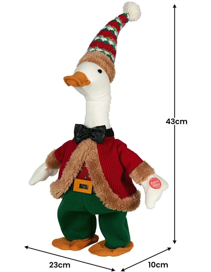 Battery-Operated Christmas Duck With Animation And Tunes 43cm image 3