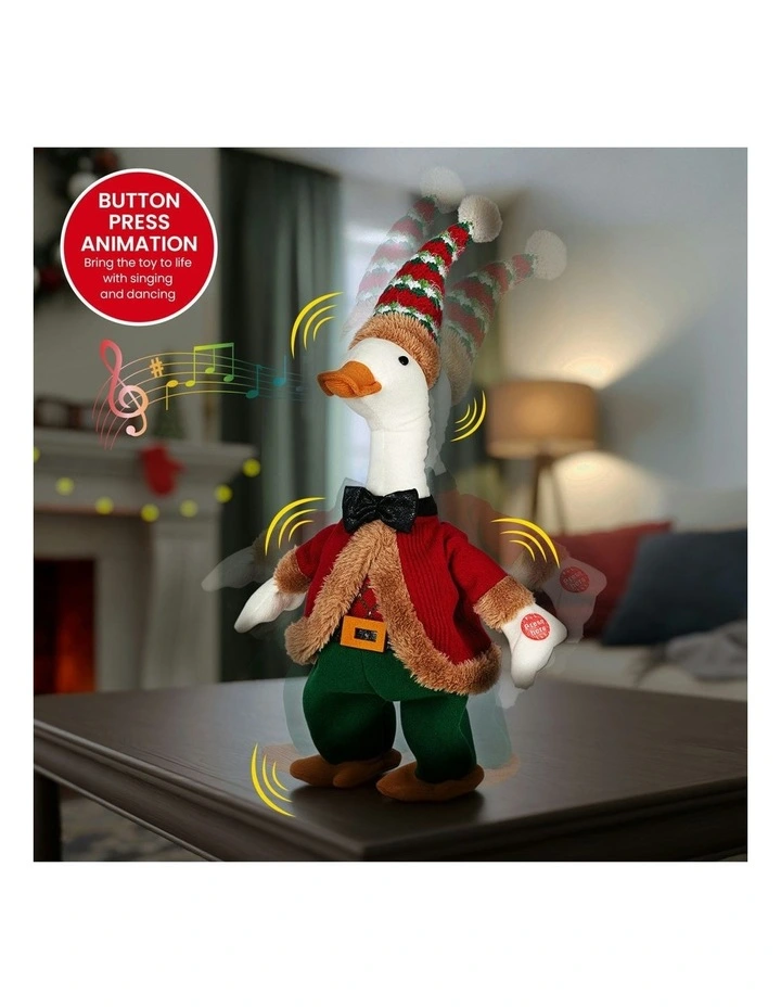 Battery-Operated Christmas Duck With Animation And Tunes 43cm image 4