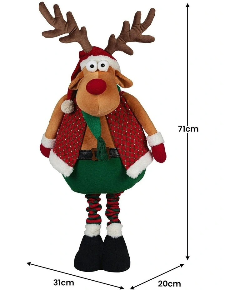 Battery-Operated Christmas Moose With Animation & Music 71cm image 2