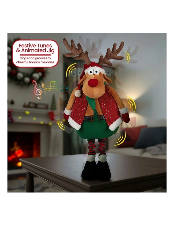 Battery-Operated Christmas Moose With Animation & Music 71cm image 3