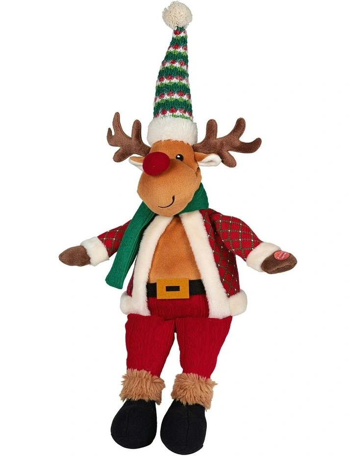 Battery-Operated Christmas Moose With Animation & Music 56cm image 1